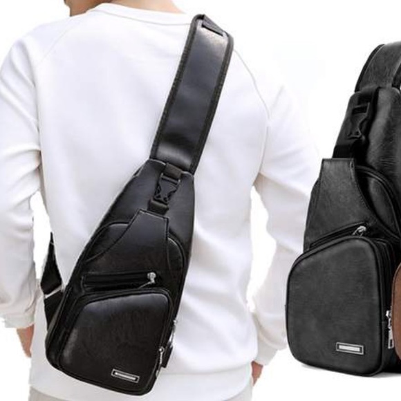 LEATHER🐝🐝USB CHARGING SPORT CROSSBODY - Picture 4 of 15